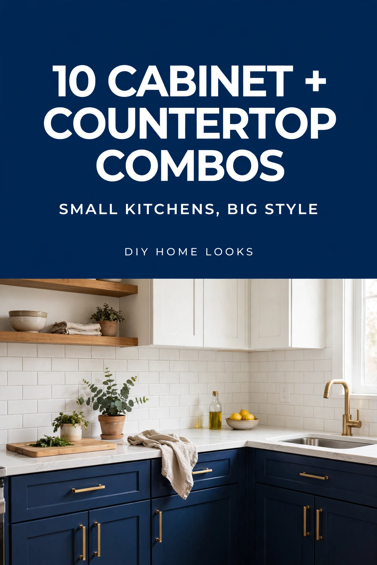 Cabinet and countertop color combinations pin: 10 pairings for small kitchens