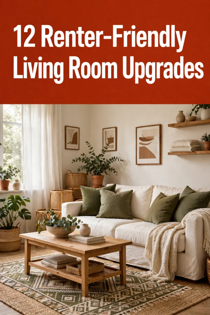 12 Renter-Friendly Living Room Upgrades