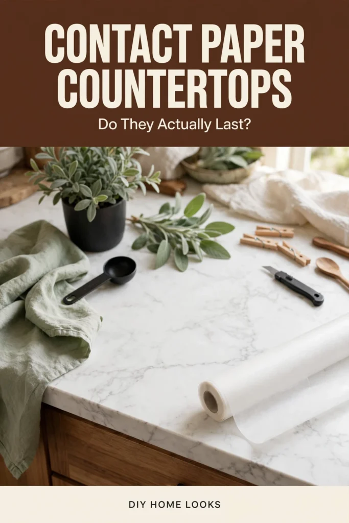Contact Paper Countertops — Do They Actually Last? DIY Home Looks