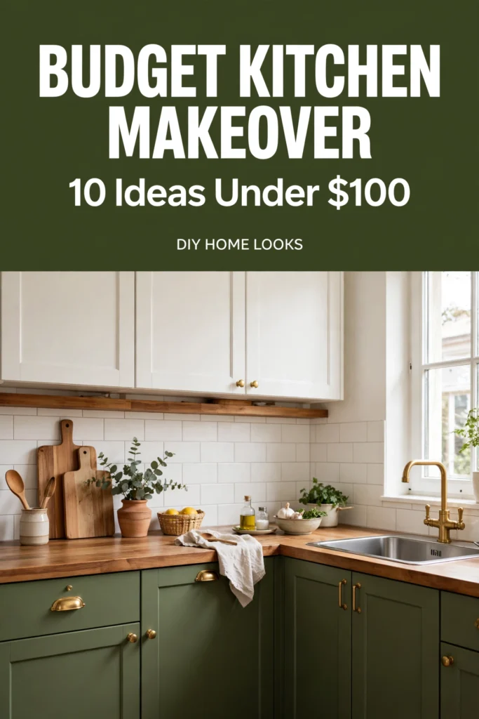 Budget Kitchen Makeover — 10 Ideas Under $100 — DIY Home Looks